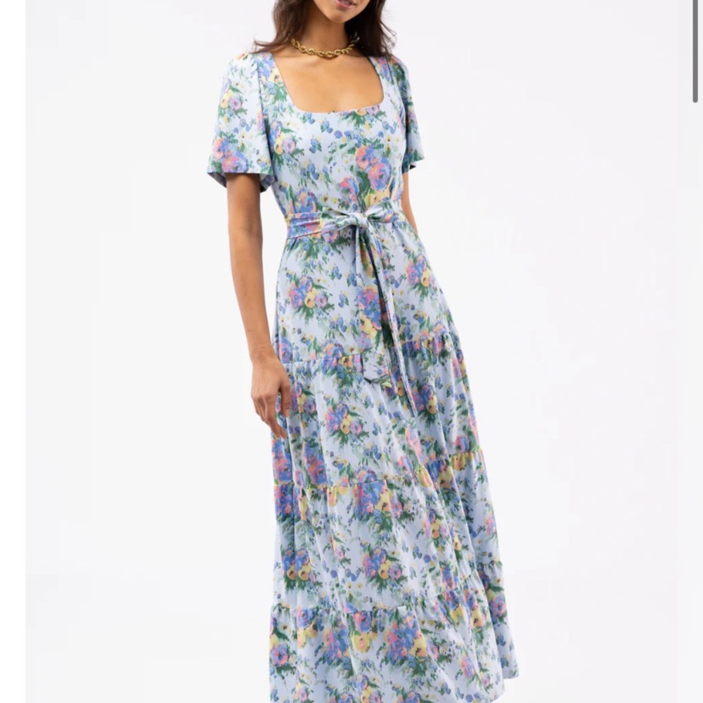 Floral Maxi Dress in Blue